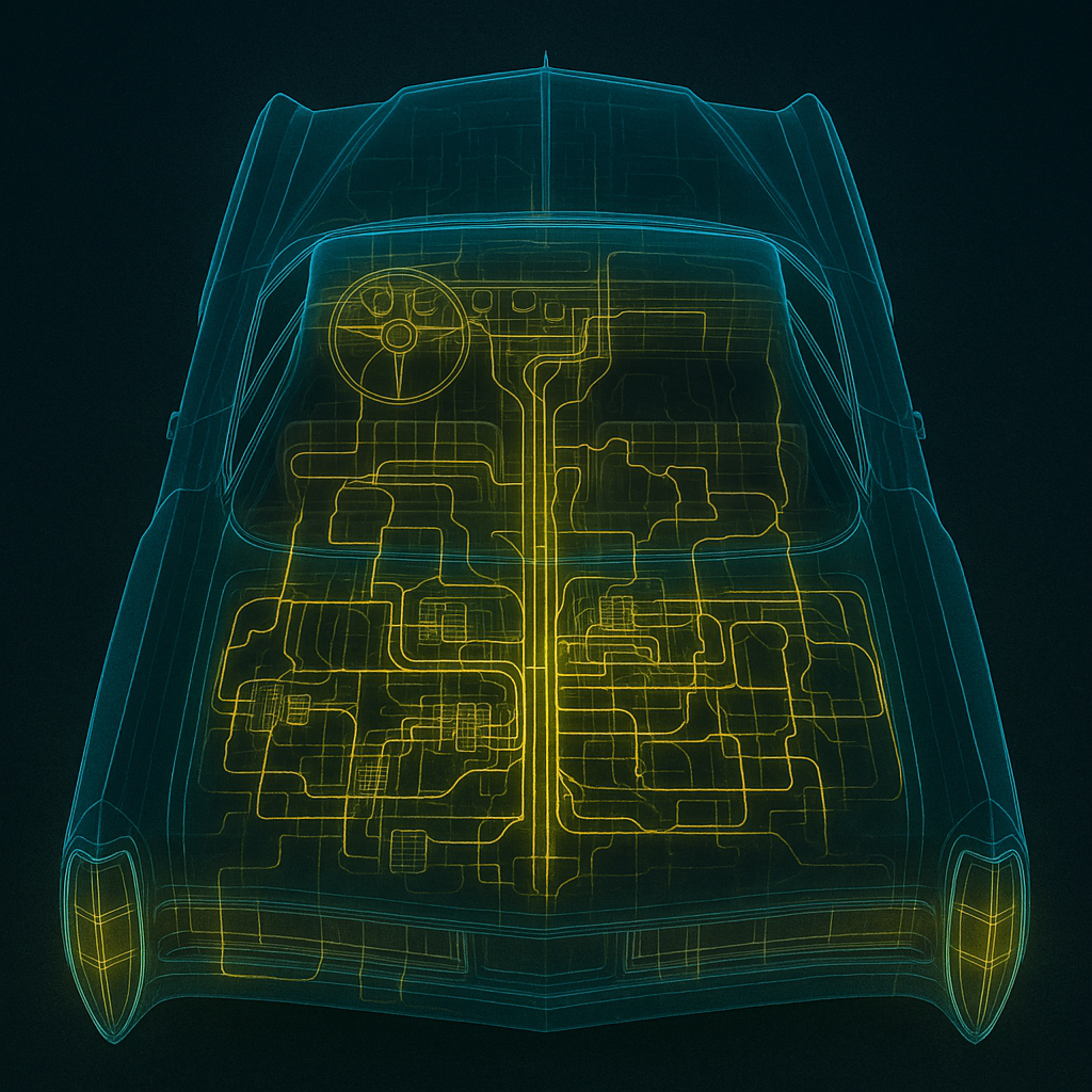 X-ray view of wiring harness